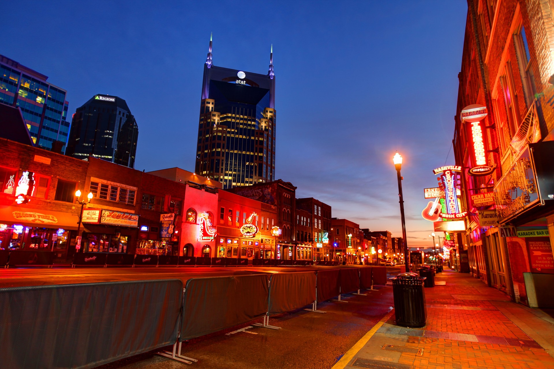 Broadway in downtown Nashville, Tennessee